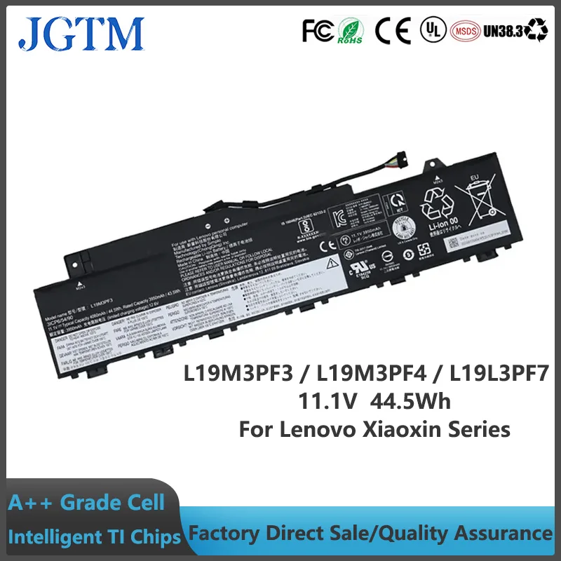 JGTM L19M3PF3 L19M3PF4 L19L3PF7 Laptop Battery For Lenovo Xiaoxin AIR-14IIL AIR14 2020 Series Factory