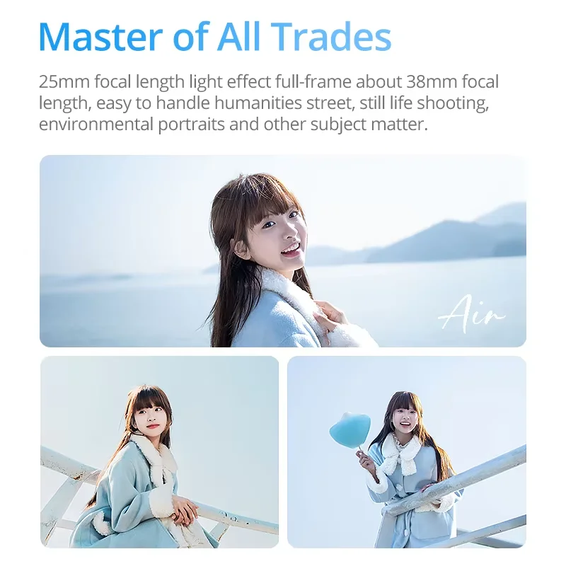 Viltrox AF 25 مللي متر F1.7 APS-C عدسة كاميرا زاوية واسعة فتحة كبيرة السيارات البؤري طول صورة الإنسان لسوني E فوجي XF نيكون Z جبل