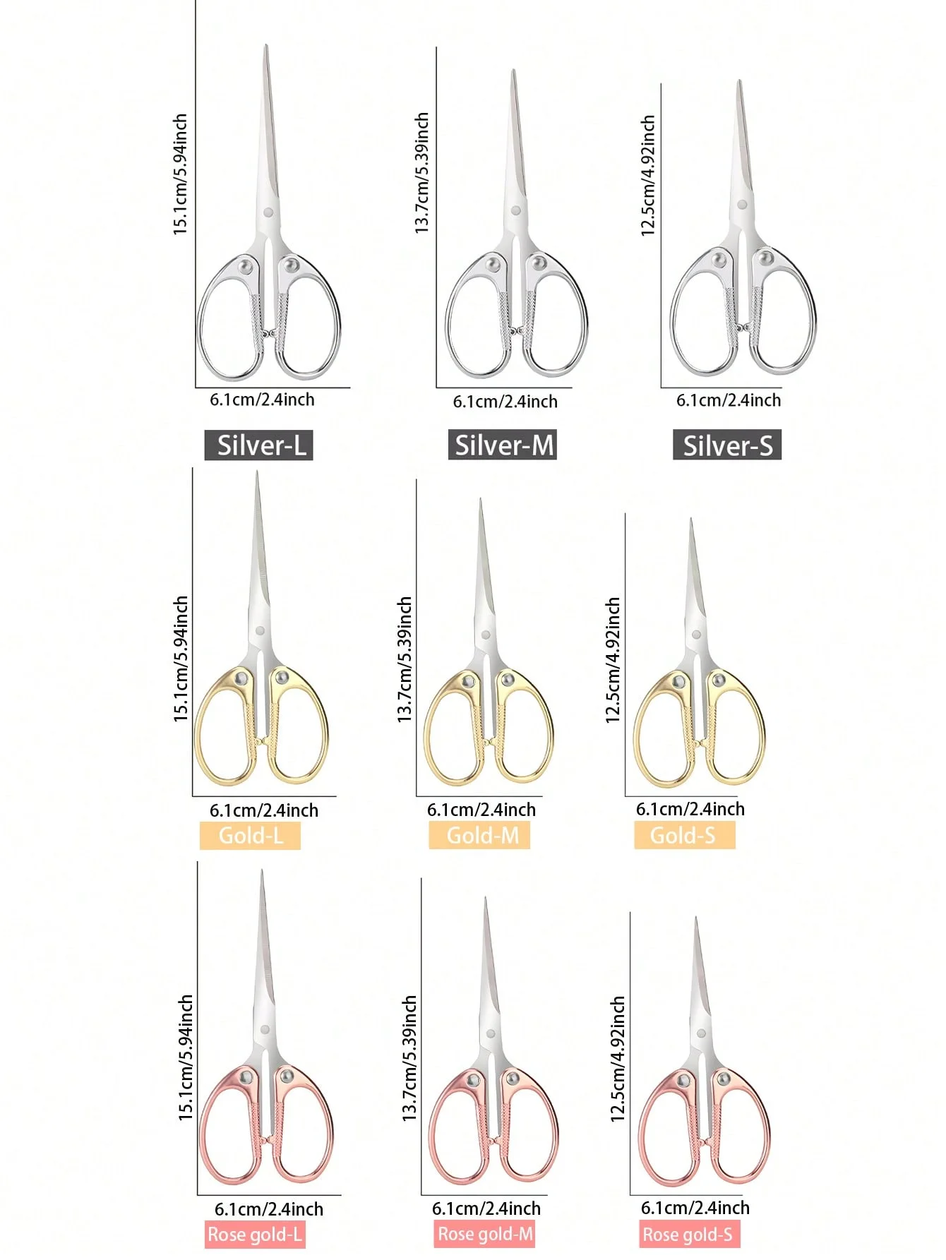 جميع مقصات المكاتب المصنوعة من الفولاذ المقاوم للصدأ، مقصات شفرة حادة للغاية، مقص حاد قوي لمكتب المنزل والمدرسة والخياطة والنسيج الحرفي Su #2