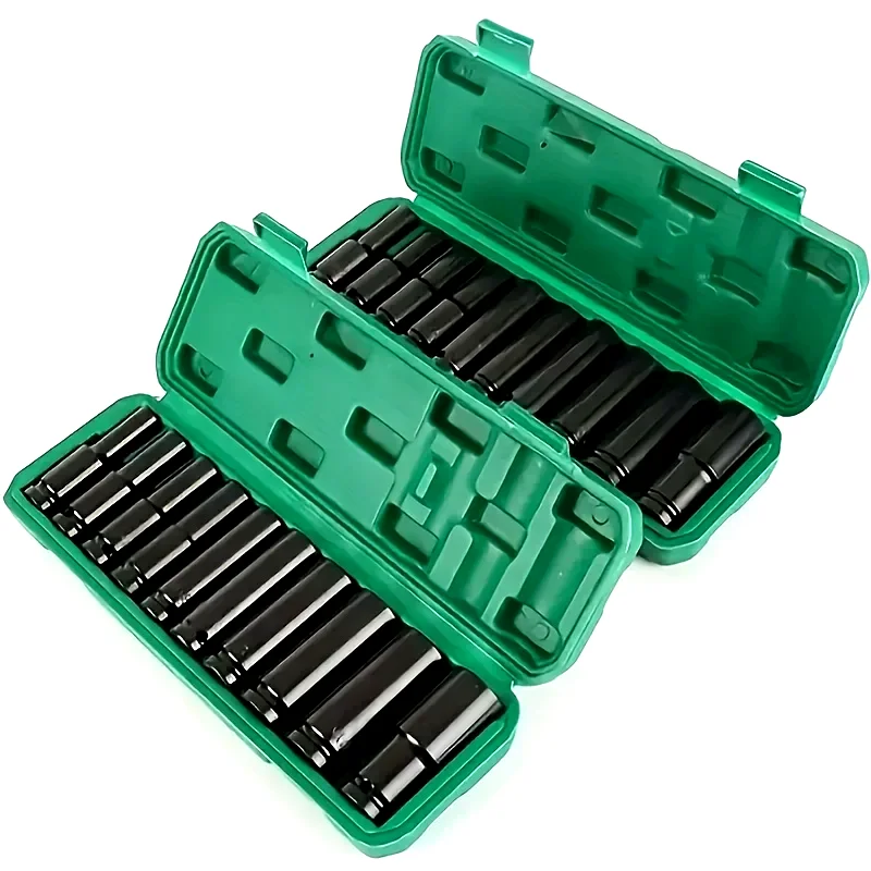 

10pcs 8-24mm 1/2" Electric SleeveTool Impact Wrench Adapter Hand Tool Socket Set