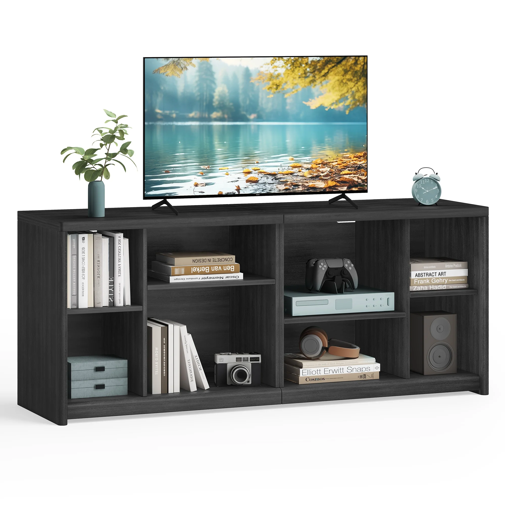 Easy to Assemble TV Cabinet for Living Room Bedroom Entertainment Center with Storage Shelves TV Stands