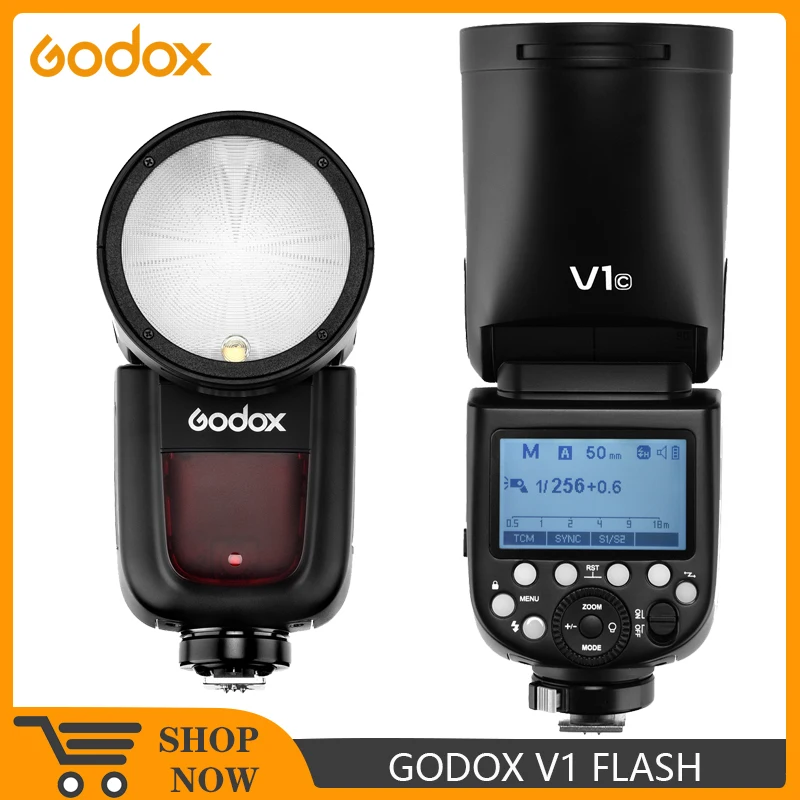 

Godox V1 Flash V1C V1N V1S V1F Camera Flash Speedlite Round Head Wireless 2.4G Fresnel Zoom for Canon Nikon Sony Fuji Olympus