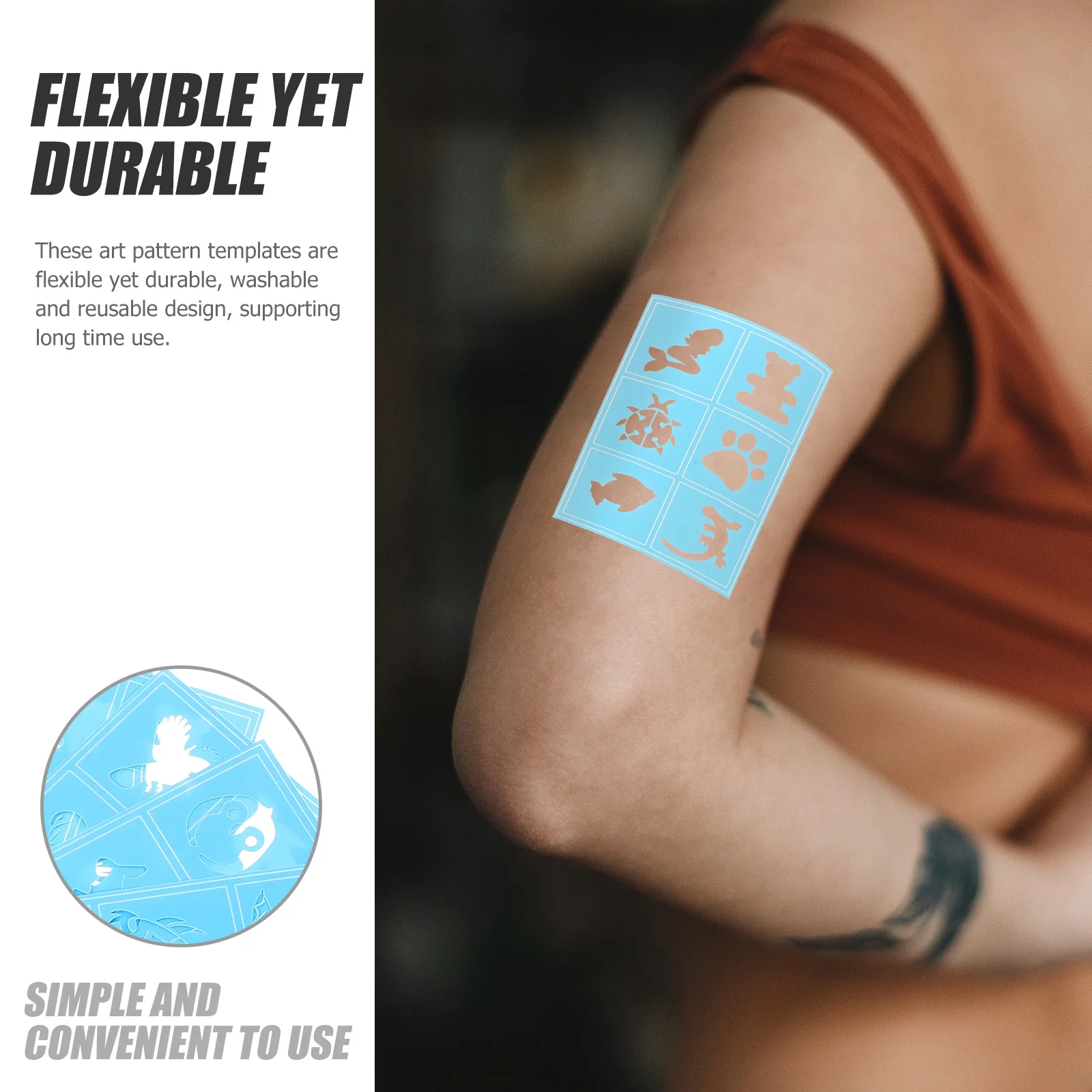 

10pcs Face Paint Stencils Reusable Hollow-Out Templates For Diy Craft Painting Creative Body Art Patterns Plastic Facial Makeup