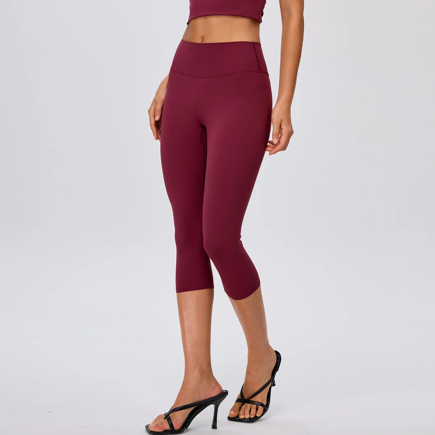 Yoga Capri Pants Tight Women Sport Legging Fitness Running Cycling Hip Lift Yoga Pants Quick-Dry Highly Elastic Workout Leggings