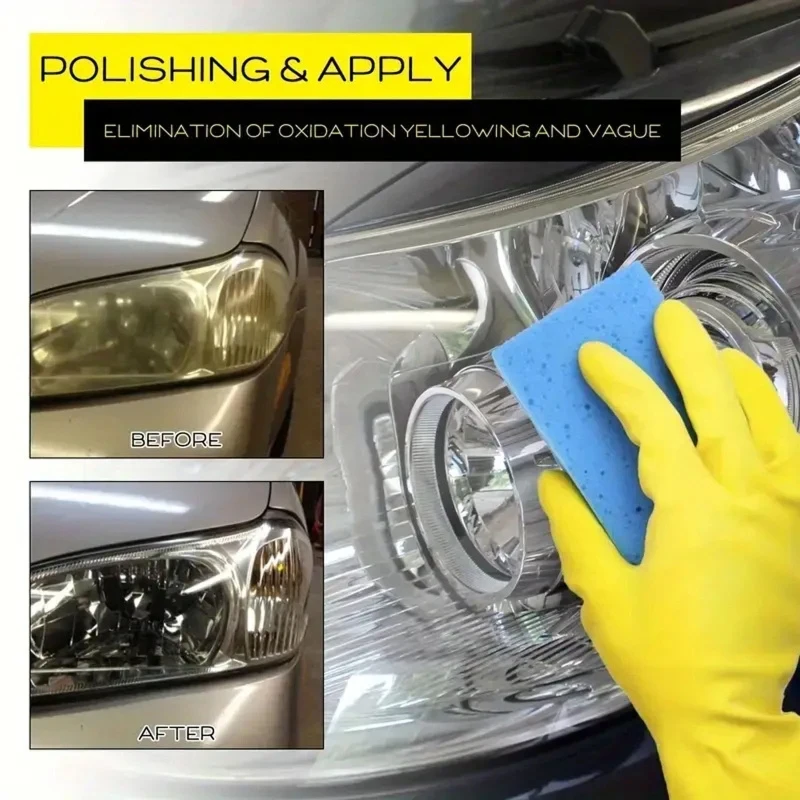 Headlight Oxidation Use Liquid for Car Lens Restoration, Single Bottle Maintenance Solution for Plastic Headlight Yellowing