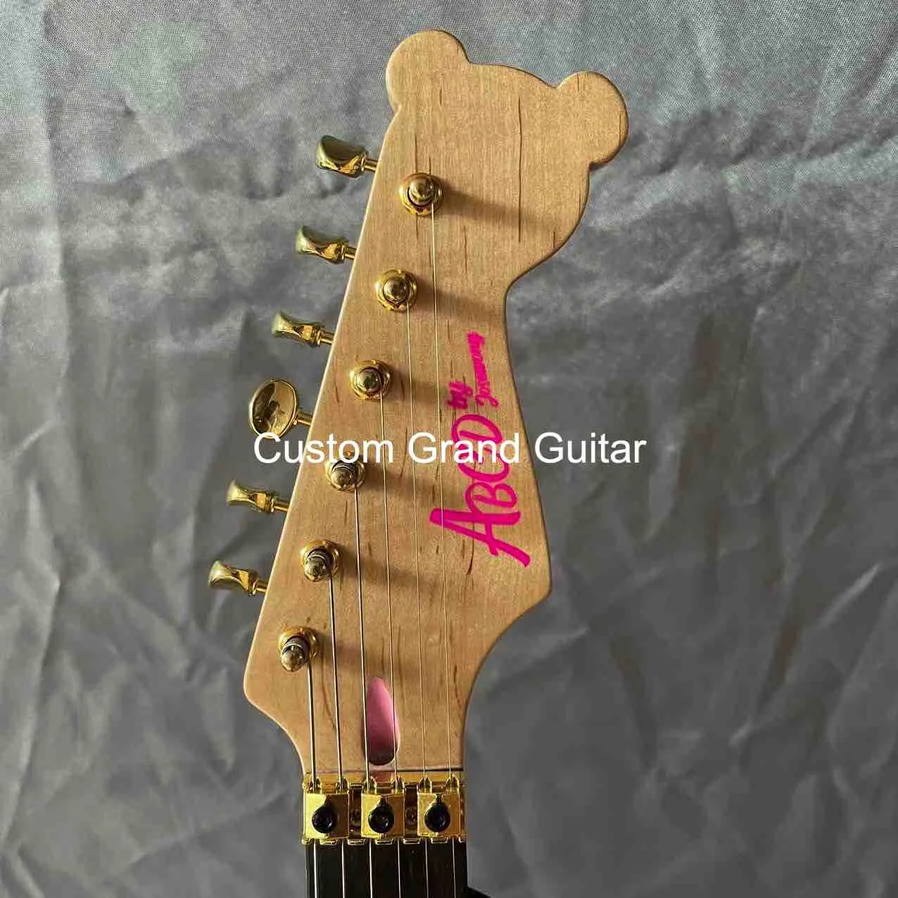 Custom Pink Red Color Rosewood Fingerboard Irregular Body Special Shape Electric Guitar