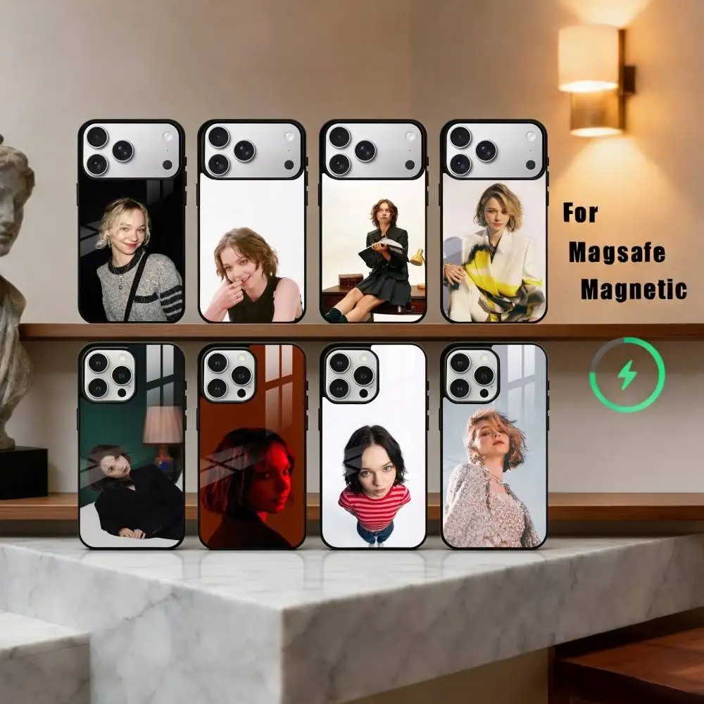 

vibrant E-Emma M-Myers Actress Phone Case For iPhone17,16,15,14,13,12,11 Plus,Pro Max Magnetic For Magsafe Wireless Charging