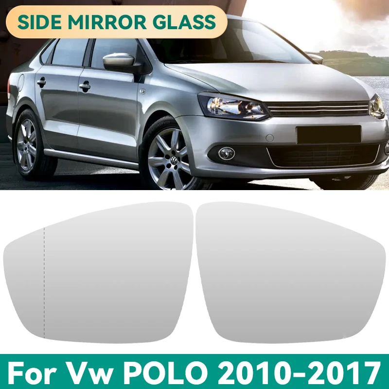

Боковое зеркало заднего вида oor, широкоугольное выпуклое зеркало с подогревом для VW Polo 2010 2011 2012 2013 2014 2015 2016 2017, аксессуары