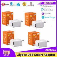 SONOFF ZBMicro Zigbee Micro USB Smart Adaptor 1-10PCS Fast Charging Wide Transmit Coverage Voice Control EWeLink Alexa Google
