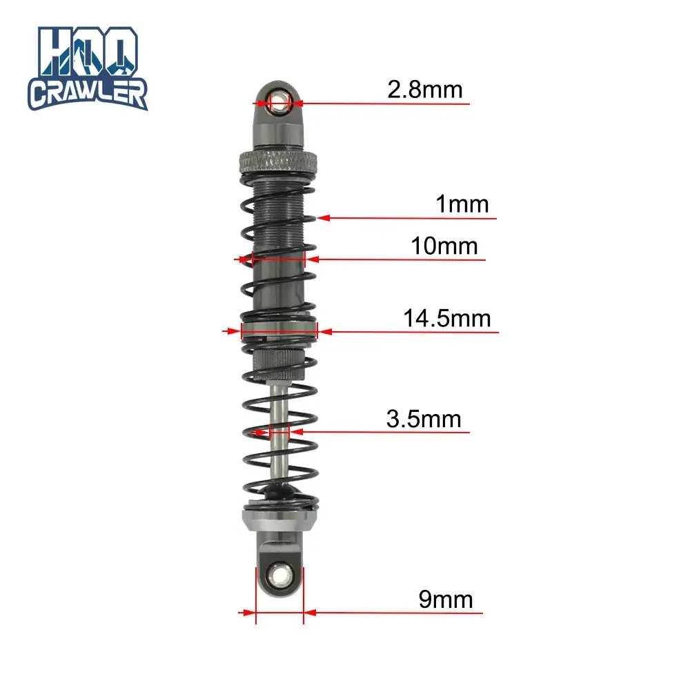 4 SZTUK aluminiowych amortyzatorów Aolly z podwójną sekcją do 1/10 RC Crawler Wraith RR10 Traxxas TRX4 TRX6 Axial SCX10 III