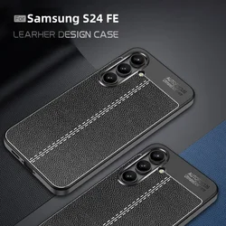 For Samsung Galaxy S24 FE Case Cover For Samsung S24 FE Capas New Shockproof TPU Bumper Leather Fundas Samsung S24 S 24 FE Cover