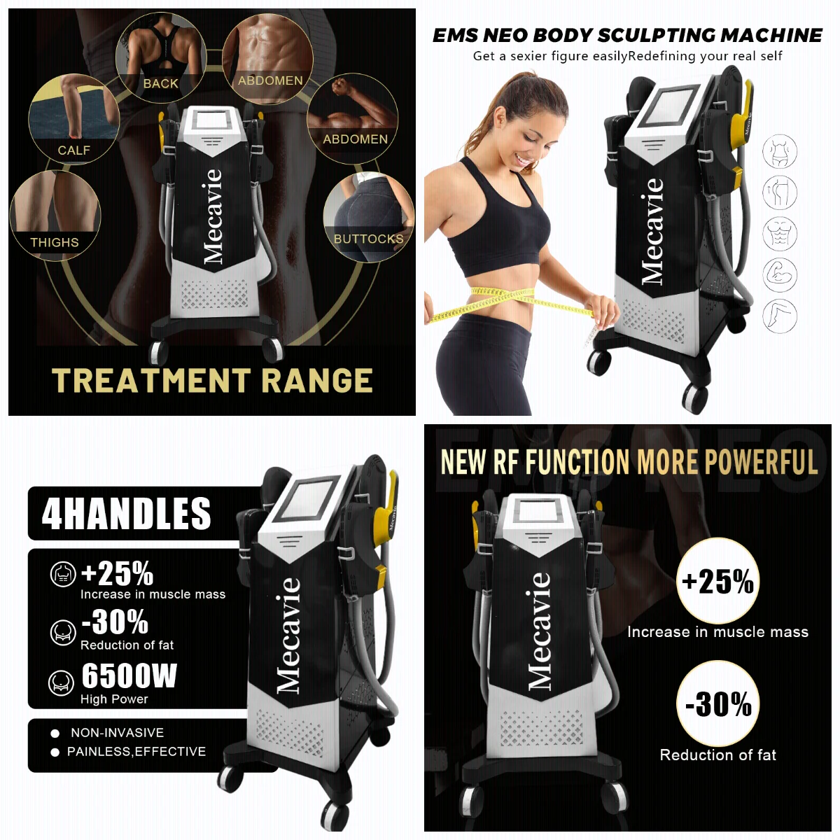 EMSnova 2026 Newest 6500W 15 Tesla Neo Body Sculpting Machine, 5 Handle RF EMS Muscle Stimulator, Fat Burning Slimming Treatment, Multifunctional Body Contouring Beauty Device For Salon Business And Personal Home Body Sculpt Care With Reliable Output