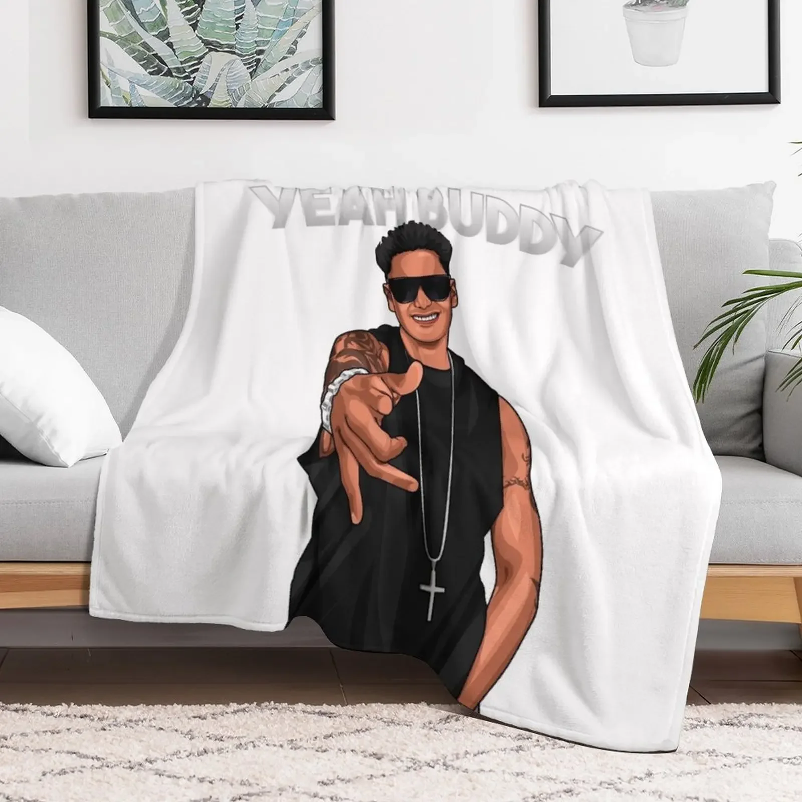 Yeah Buddy DJ Pauly D Jersey Shore Throw Blanket Soft Breathable Blanket for Night Sleeping