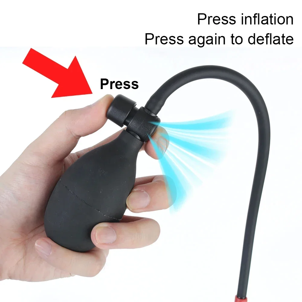 Urethra Long Catheter Dilator Inflatable Horse Eye Stick Silicone Penis Plug Male Masturbator Trainer Anus Plug Sex Toys for Men