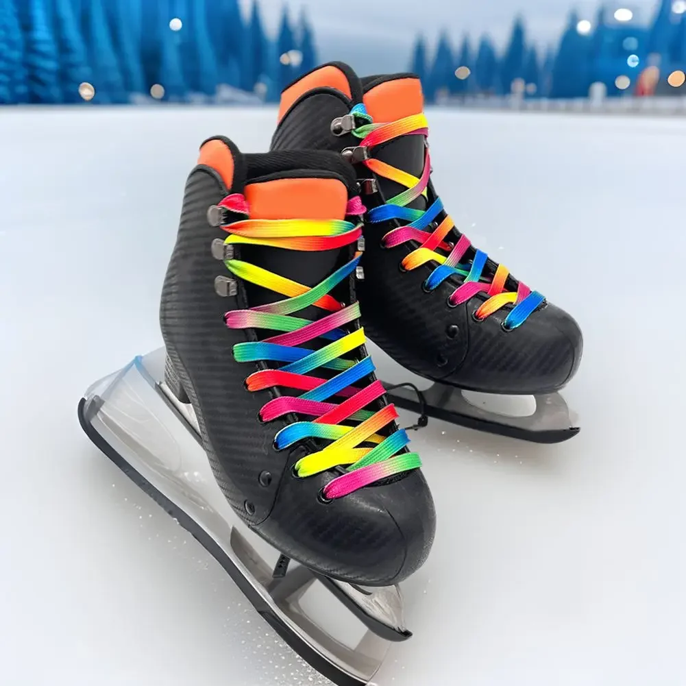 Double Layer Nylon Ice Hockey Shoelaces Engineered for Abrasion Resistance and Tensile Strength to Maintain Secure Skate Fit
