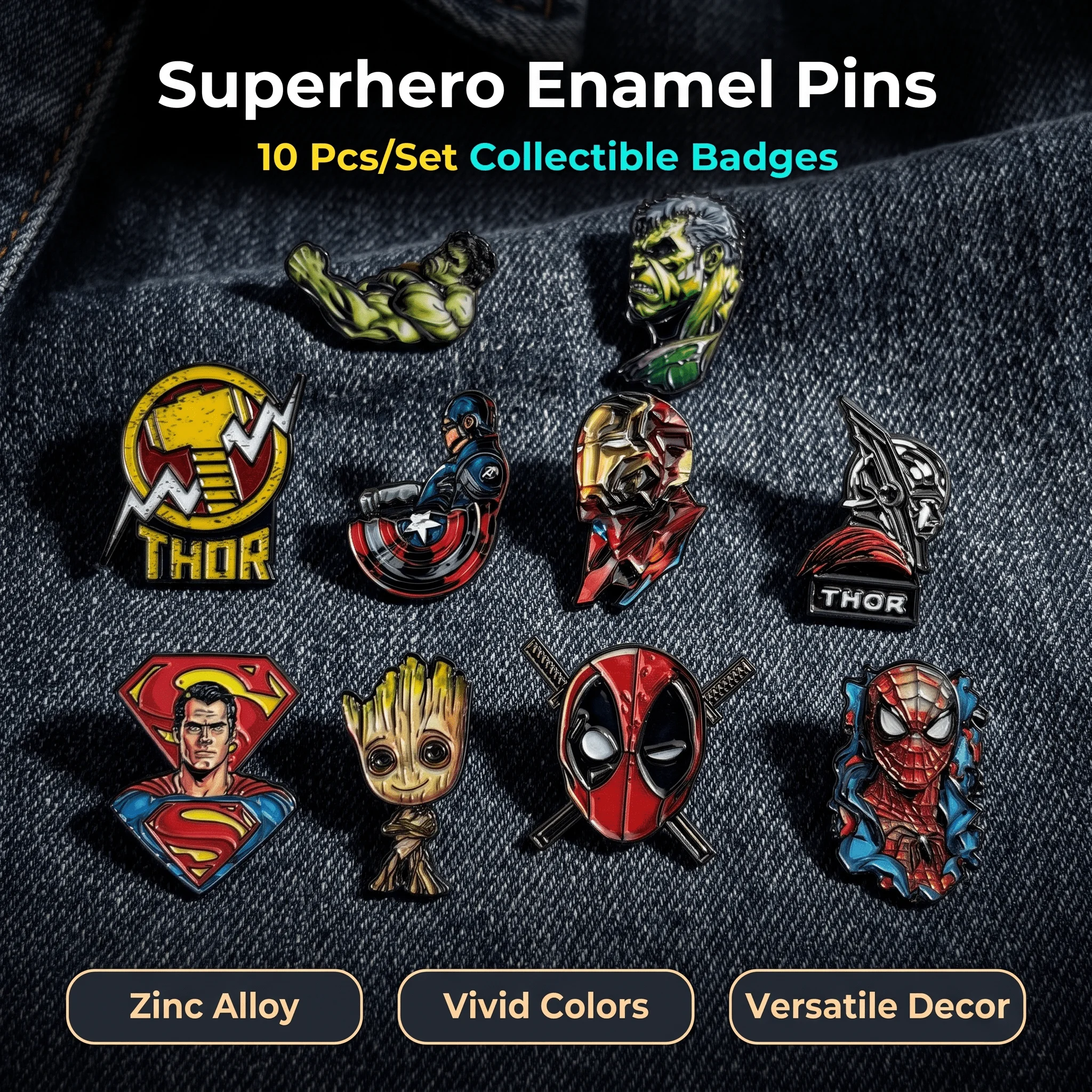 Cartoon-Anime-Abzeichen, lustige Comics-Emaille-Pins, niedliche Metall-Kragenpins, Broschen, Schmuck-Reversnadeln, Schmuckkollektion, Geschenke für Freunde – Detail 1