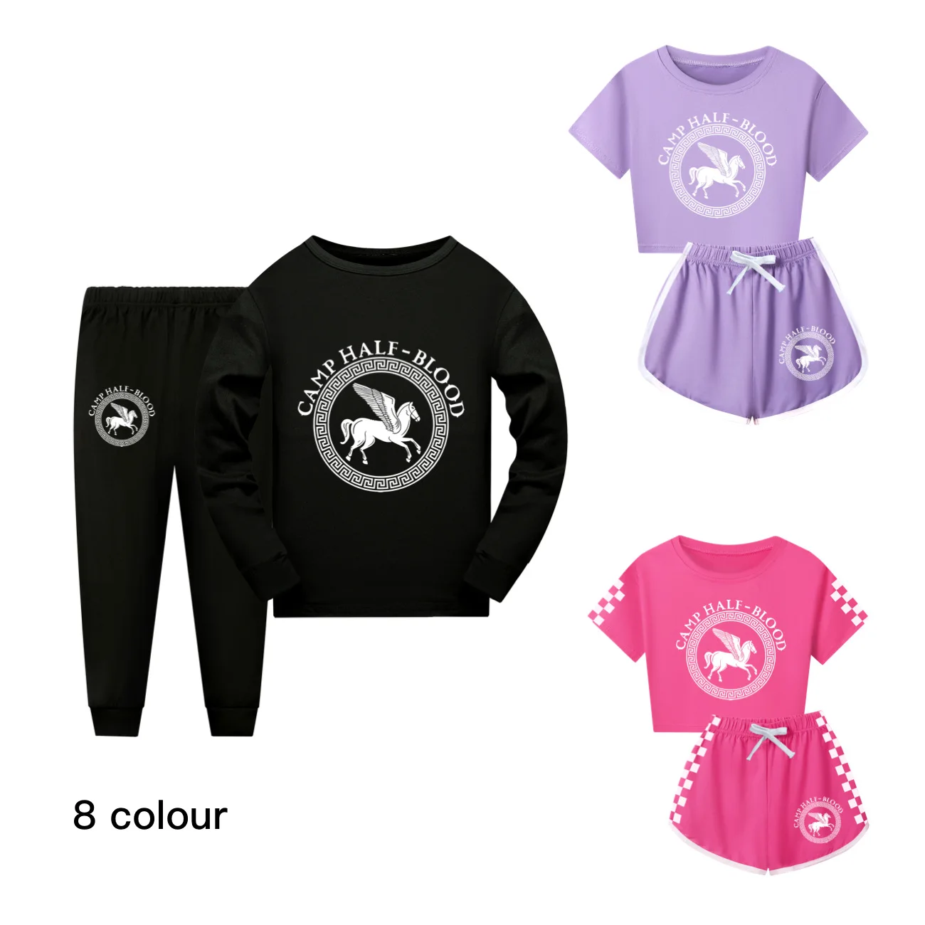 Kids Horror Game camp half blood Pajama Sets Boys Long Sleeve Pyjamas Children's Sets GirlsSleepwear Homewear 4220