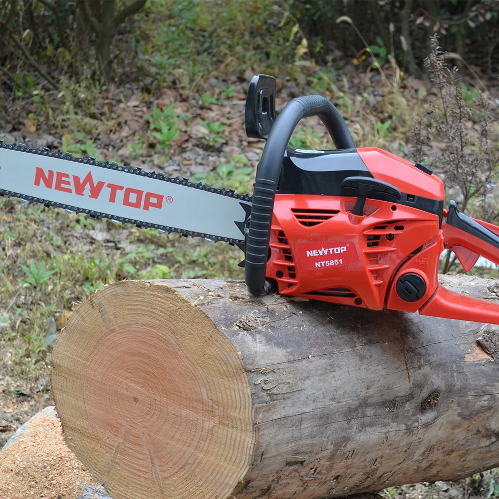 ATV&UTVNEWTOP Garden Tool New Popular Design 54.5CC Wood Cutting Machine Power Engine Petrol Chain Saw Machine Chainsaw