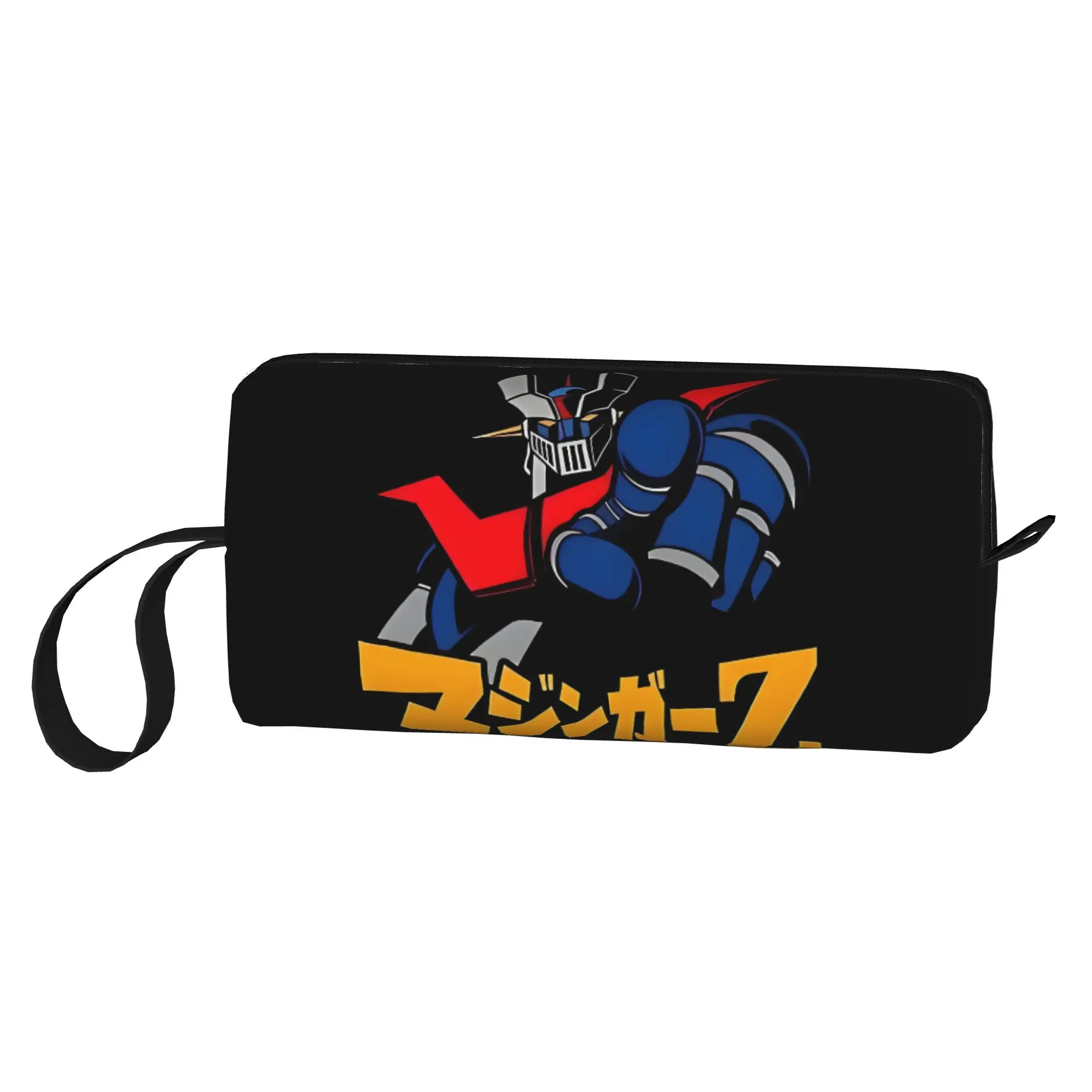 Custom Fashion Animation Mazinger Z Finger Travel Toiletry Bag Women Classic Robots Makeup Cosmetic Bag Beauty Storage Dopp Kit