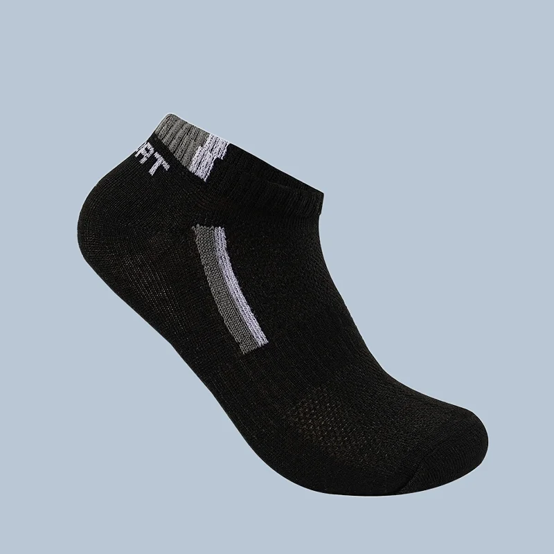 Calcetines náuticos de alta calidad para hombre, medias transpirables, antiolor, absorbentes del sudor, de algodón, Color sólido, 5/10 pares