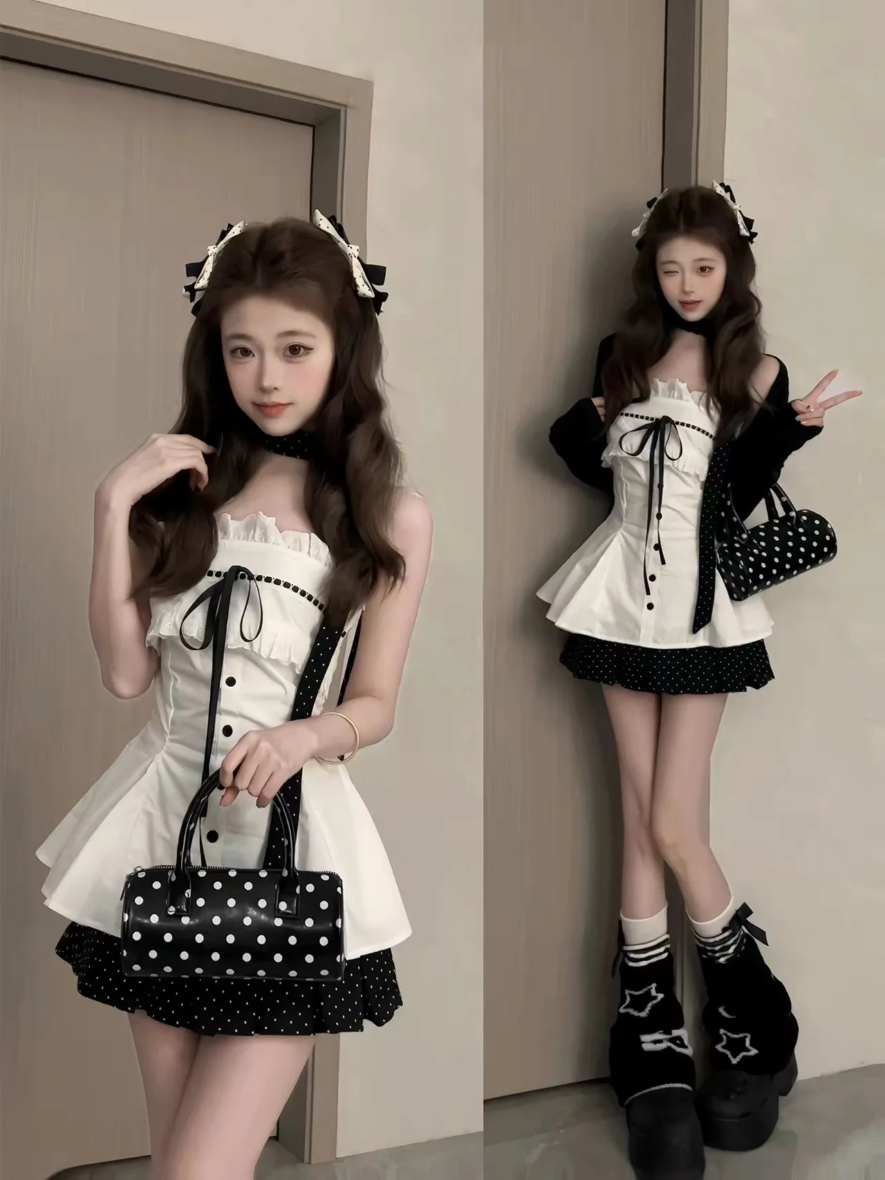 

Korean Style Miu Series Short Skirt Set Women's Dress Small Size 2026 Summer Fashion Set High Waist Sun Protection