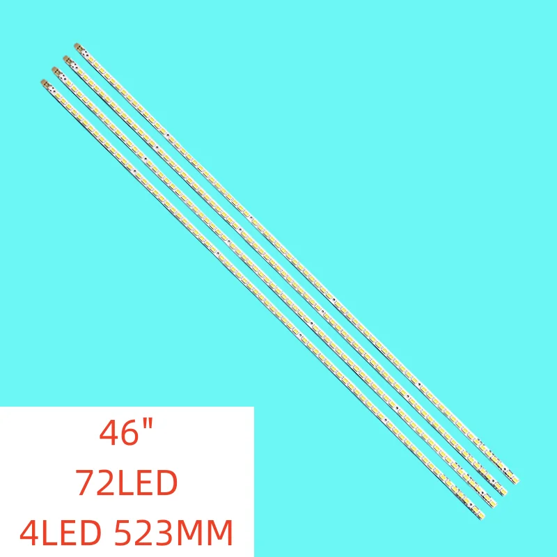 

4PCS/SET 72lamps New LED Backlight for UA46C5000QR UE46C6300 SLED 2010SVS46 60/240HZ LJ64-02592A 523MM