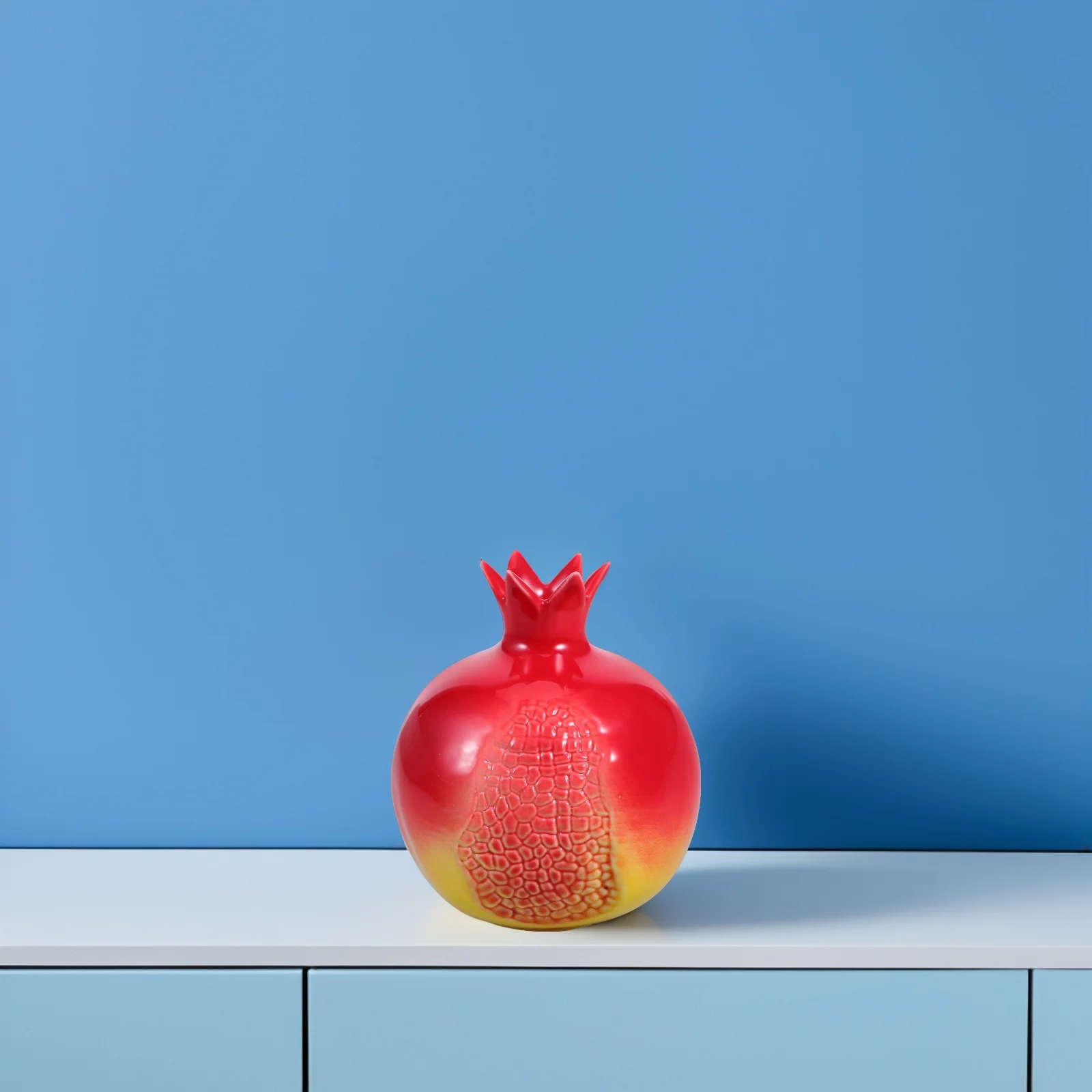 

Ceramic Flower Bottle Creative Home Decor Decorative Vase Pomegranate Figurine Vases Artificial Flowers