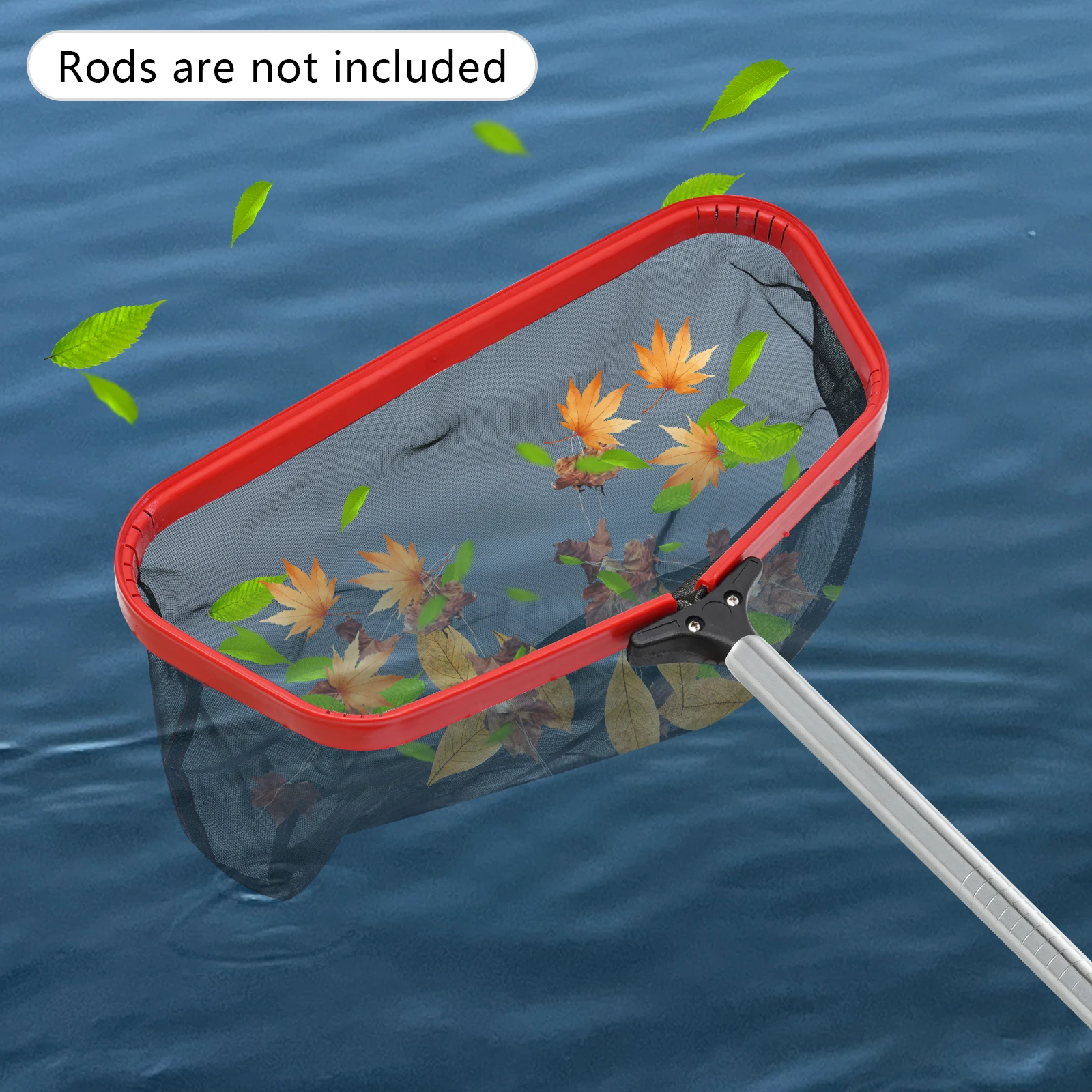 

Скиммер для бассейна из АБС-пластика 1,26 дюйма с штангой из алюминиевого сплава, сетка для скиммера для бассейна, инструмент для чистки листьев