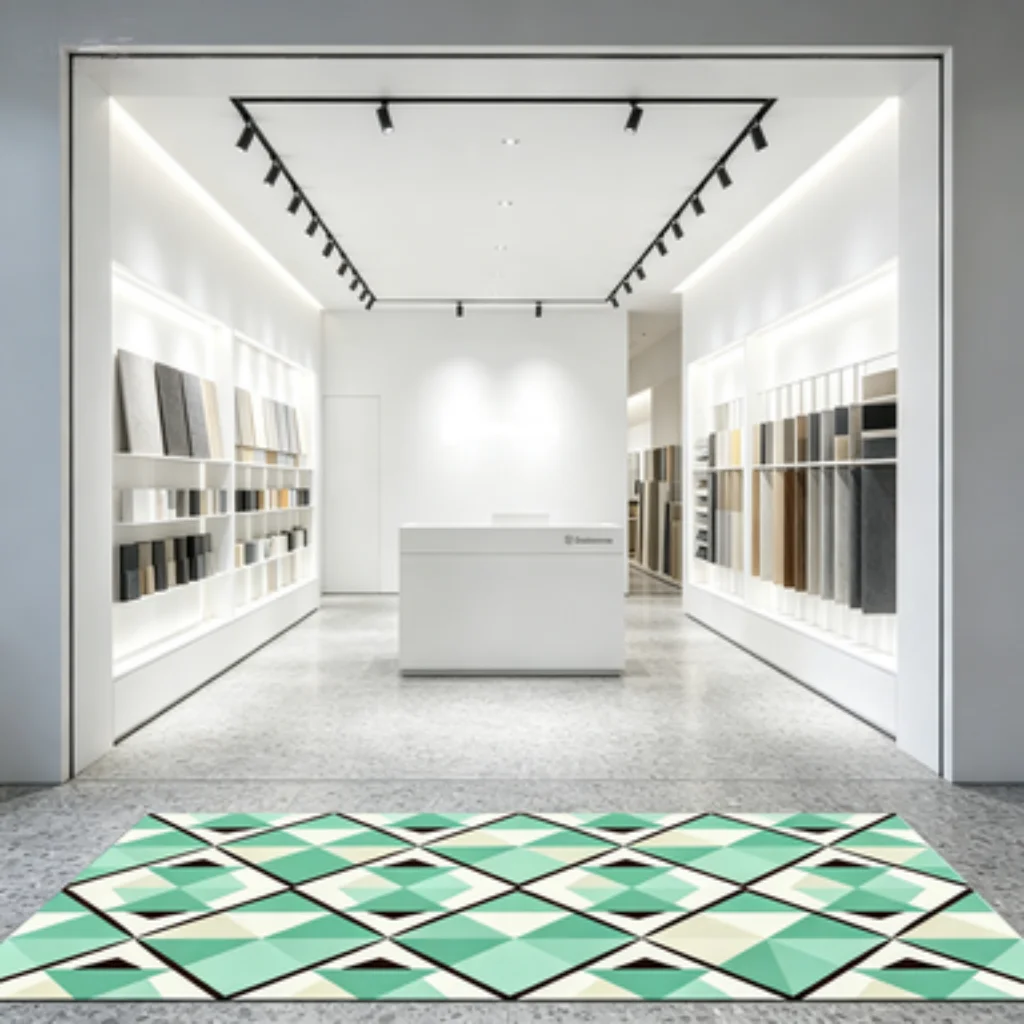 Green White Checkerboard Rug, Retro Plaid Living Room Carpet, Purple Pink Spiral Art Carpet, Pink Green Block Rug.