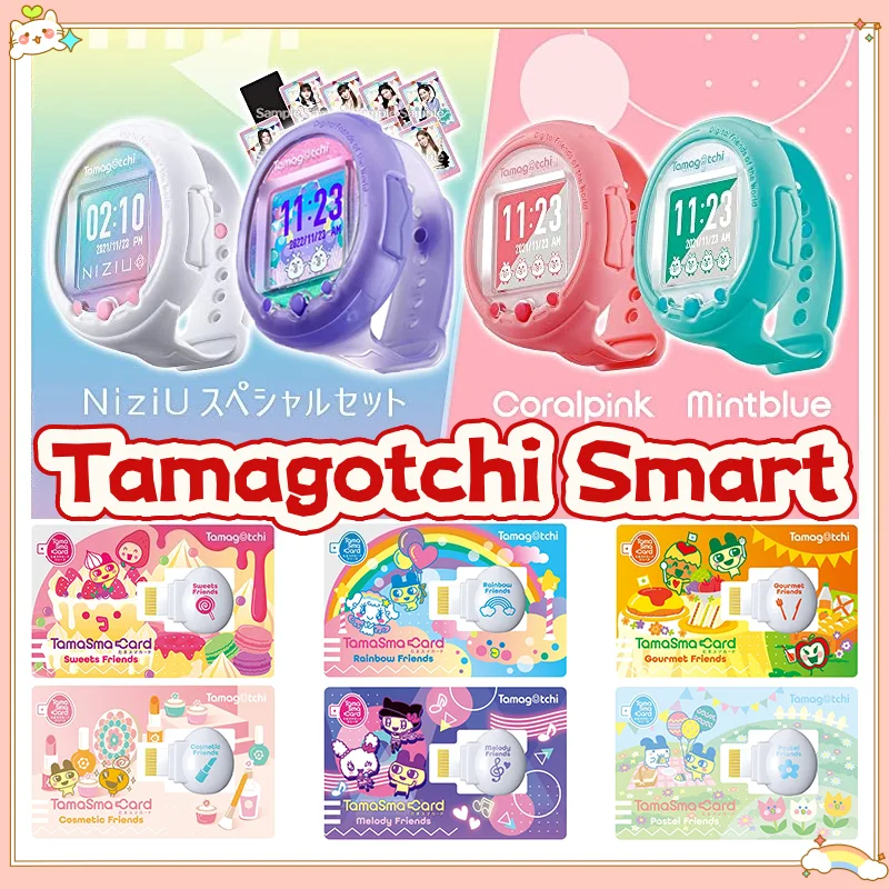 

Подлинная умная электронная машина для домашних животных Bandai Tamagotchi, умная карта расширения, виртуальный цветной экран, интерактивная игровая консоль для электронных животных