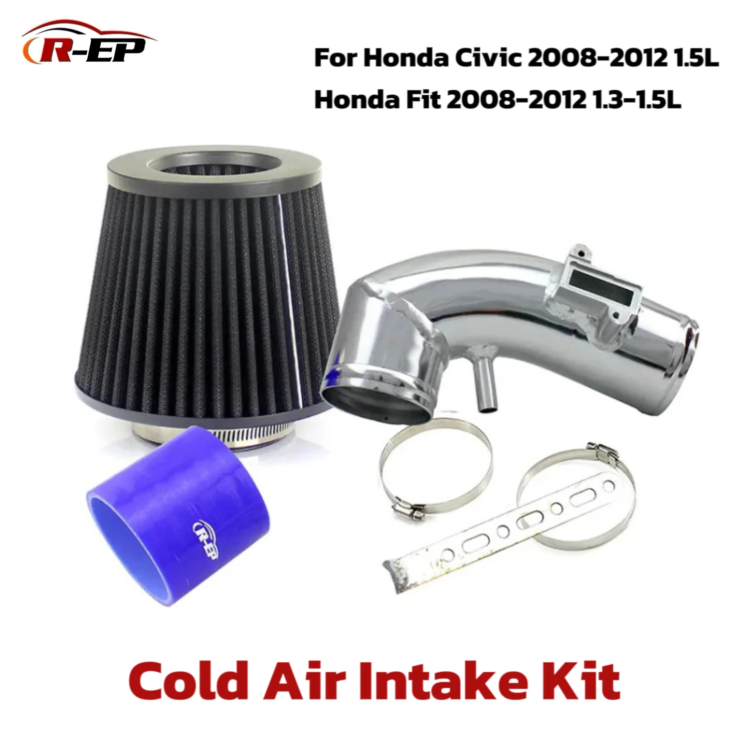 R-EP Performance Cold Air Intake Hose For Honad Fit 1.3L-1.5L Civic 1.5L 2008-2012 with Air Filter