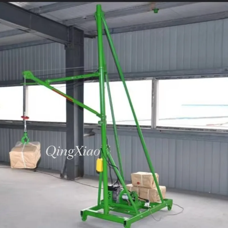30m Cable Sling Steel Mobile Crane Hoist 500KG Bearing Capacity Sturdy Boom Structure Fast Loading Design Workshop Goods Lifting