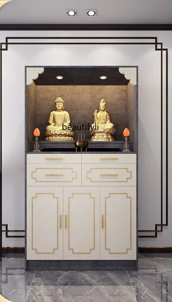 Chinese Style Clothes Closet God of Wealth Altar Altar Cabinet Household Buddha Cabinet Prayer Altar Table