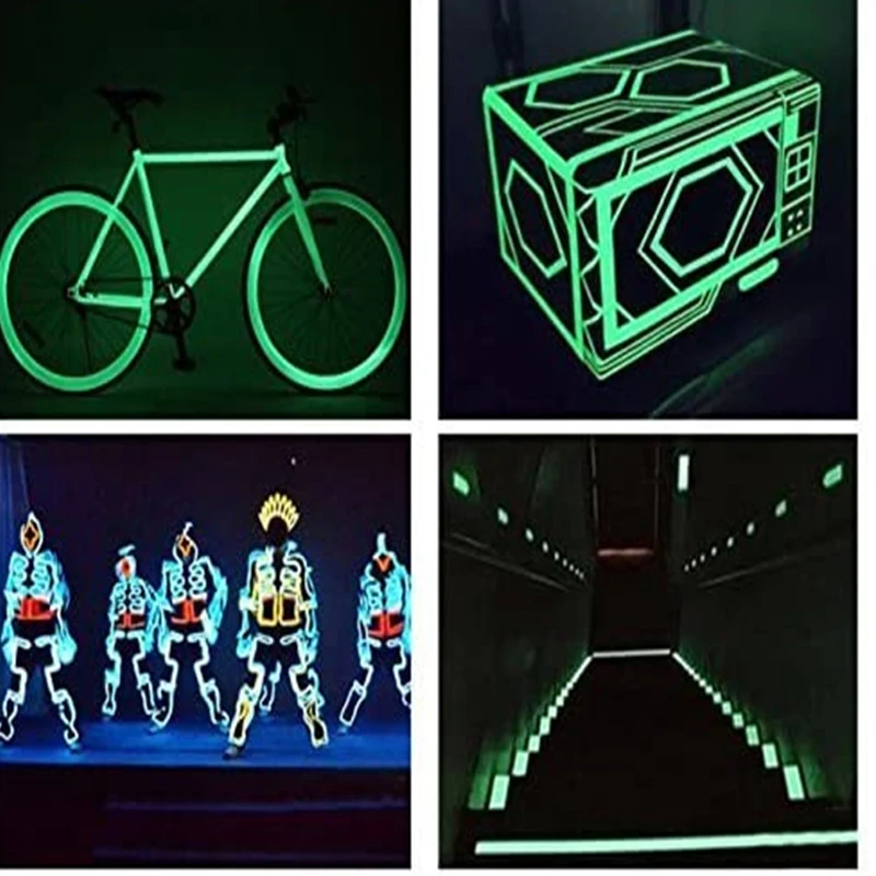 3M Green Luminous Tape Self Adhesive Glow In The Dark Stickers Stage Decorative Luminous Fluorescent Tape Warning Stickers