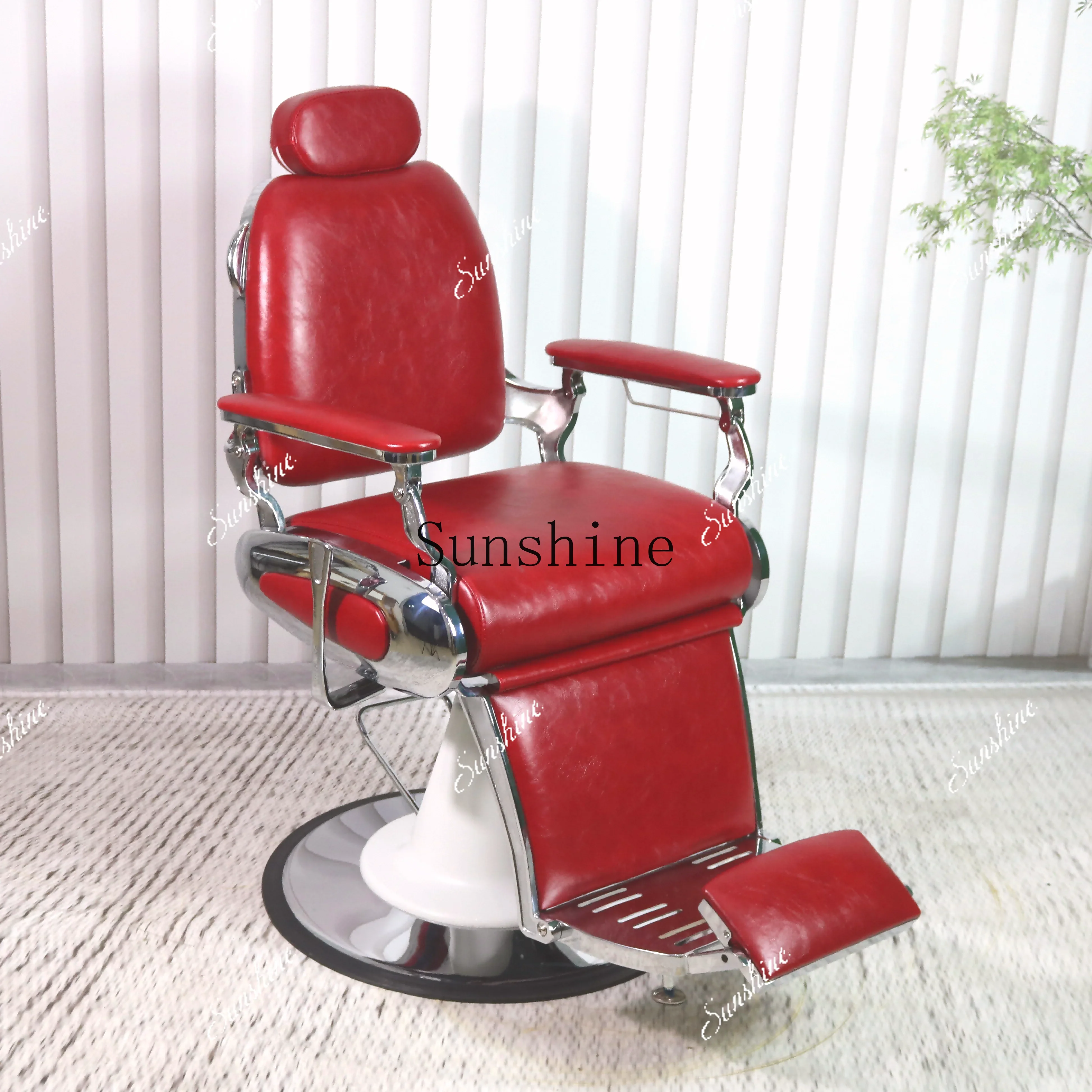 High-end men's barber shop can put down the back to shave and cut hair therapy chair   TF