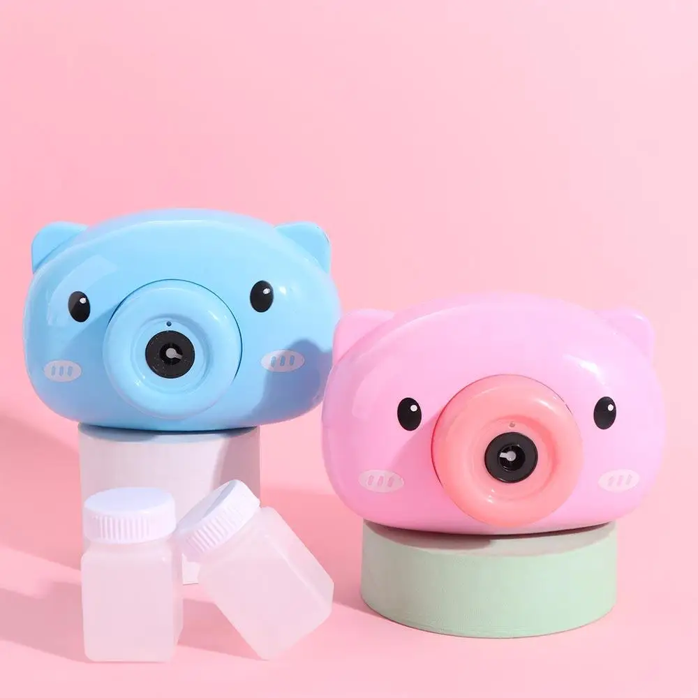 Creativo Durevole Chilren Bubble Machine Automatico Cartoon Sapone Bubble Maker Forma della fotocamera Maiale Cartoon Bubble Blower Ragazze Ragazzi