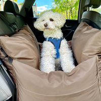 2-in-1 Premium Dog Car Booster Seat And Pet Bed Waterproof Removable Cover Front Back Protection Cushions Dog Car Seat Bed