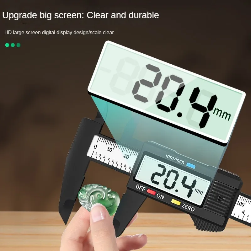 LCD 디스플레이 전자 디지털 켈리퍼 버니어 캘리퍼스 게이지, 기계 부품 측정용 보관함 포함 마이크로미터, 150mm
