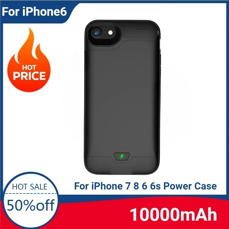 

Powerbank Case For iPhone 7 8 Plus 6s Plus Battery Cases Silicone External Battery Charging Cover For iPhone 7 8 6 6s Power Case