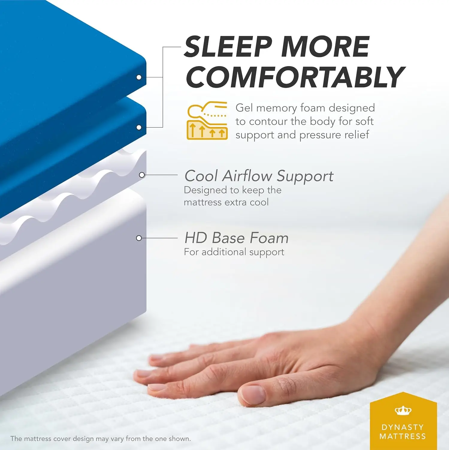 Colchão Colchão de espuma viscoelástica CoolBreeze Medium-FirmGel de 10 polegadas para cama RV, campista, pop up e trailer