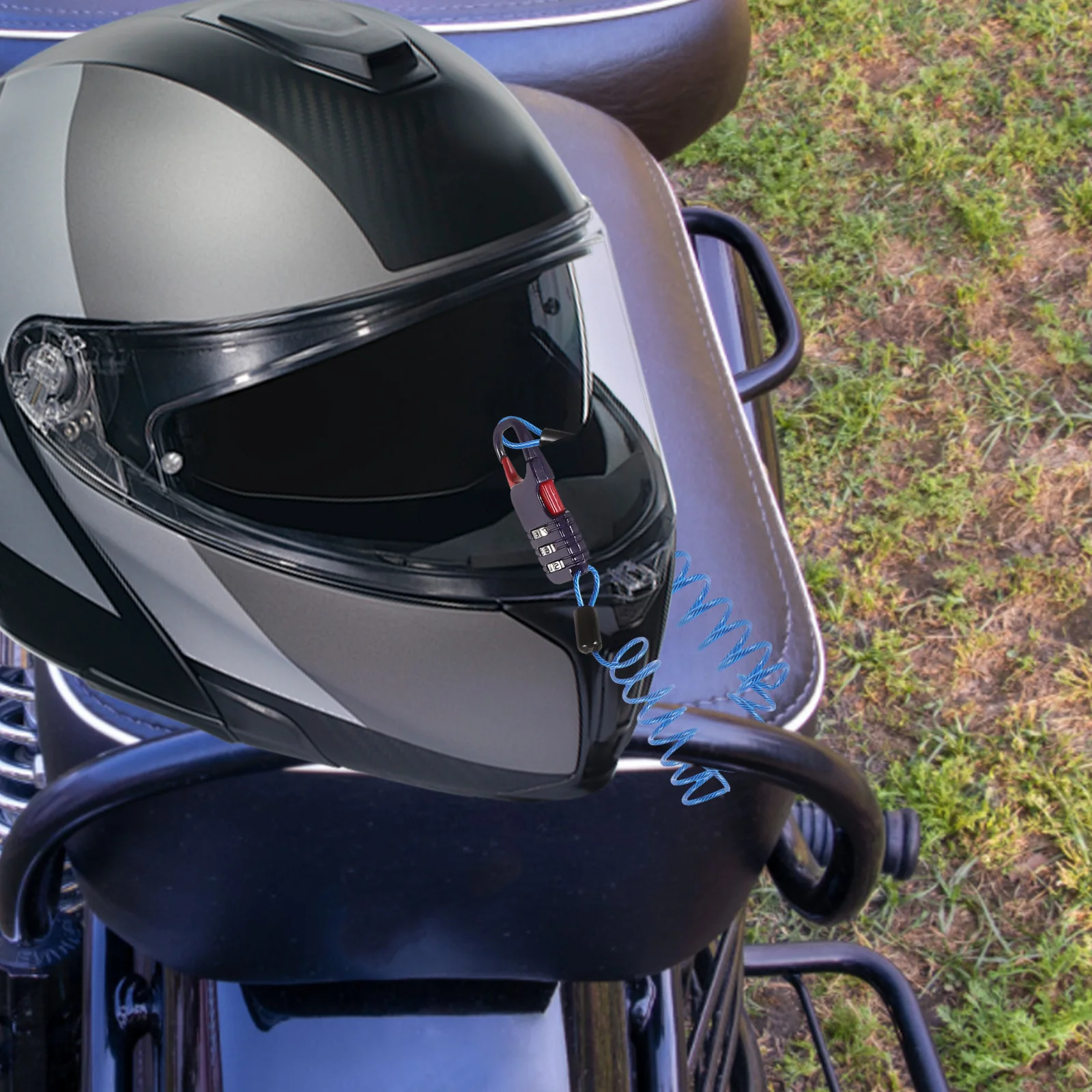 

Anti-Theft Bike Lock Resettable Combination Steel Cable Chain Portable Protection Lock Motorcycle Scooter Travel