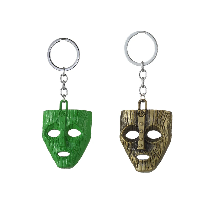 Fashion Movie Jewelry Son of the Mask Keychain Bronze Mask Pendant Cool Keyring For Man And Woman Key Chian Can Drop shipping