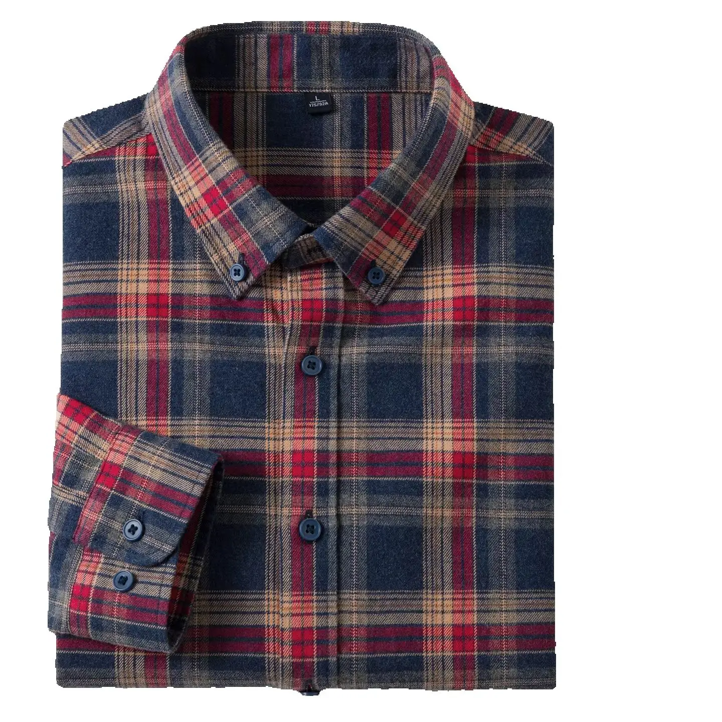 Men's Fashionable and Stylish Multi-Color Checkered Shirt, a New Business Trend, High-Quality Long-Sleeved for Commuting