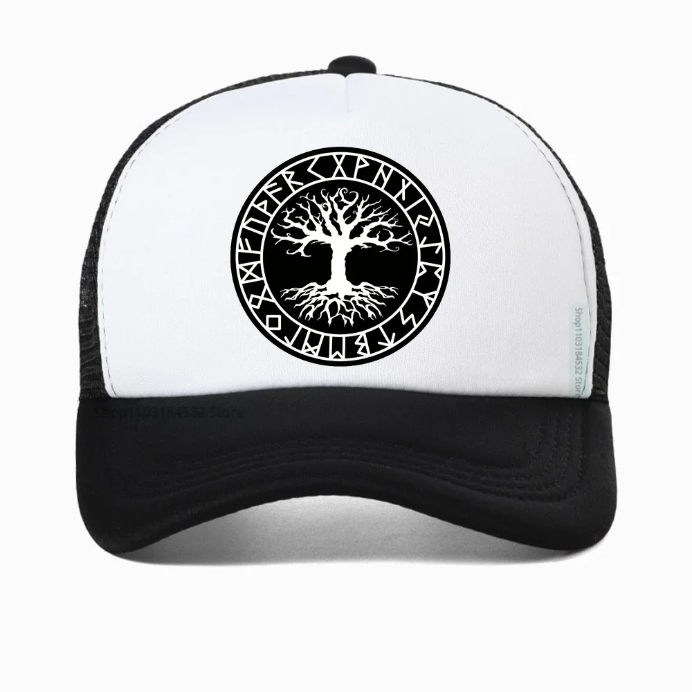 

Runes D Vikings Viking baseball cap summer mesh hats outdoor adjustable snapback hat fashion Streetwear Hip Hop hats