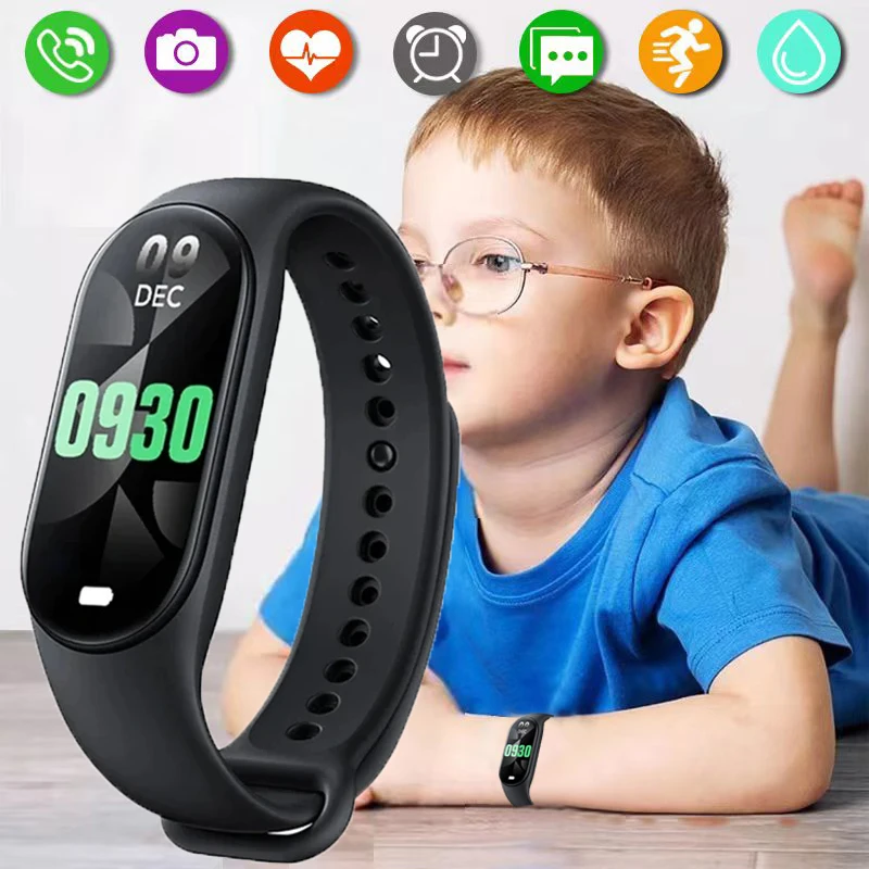 

M8 Kids Smart Watch Heart Rate Fitness Bracelet Step Count Multi Sport Message Reminder Music Control Men Women Smart Band