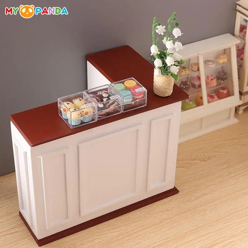 

1:6 Dollhouse Miniature Bar Cabinet Fireplace Cabinets Shelf Operator Counter Bar Bar Chair/Dining Chair Furniture Model Decor