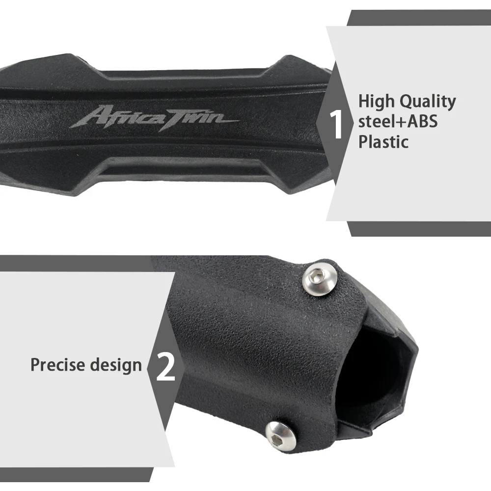Motorrad 25mm Crash Bar Stoßstange Motor Schutz Schutz Dekorative Schwarz Für HONDA Africa Twin AfricaTwin Zubehör – Detail 13