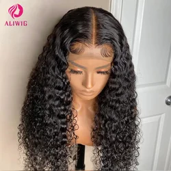 13x4 HD Lace Frontal Wig Deep Wave Frontal Wig Remy Brazilian Curly Human Hair Wigs 4x4 Transparent Lace Front Wig Pre Plucked