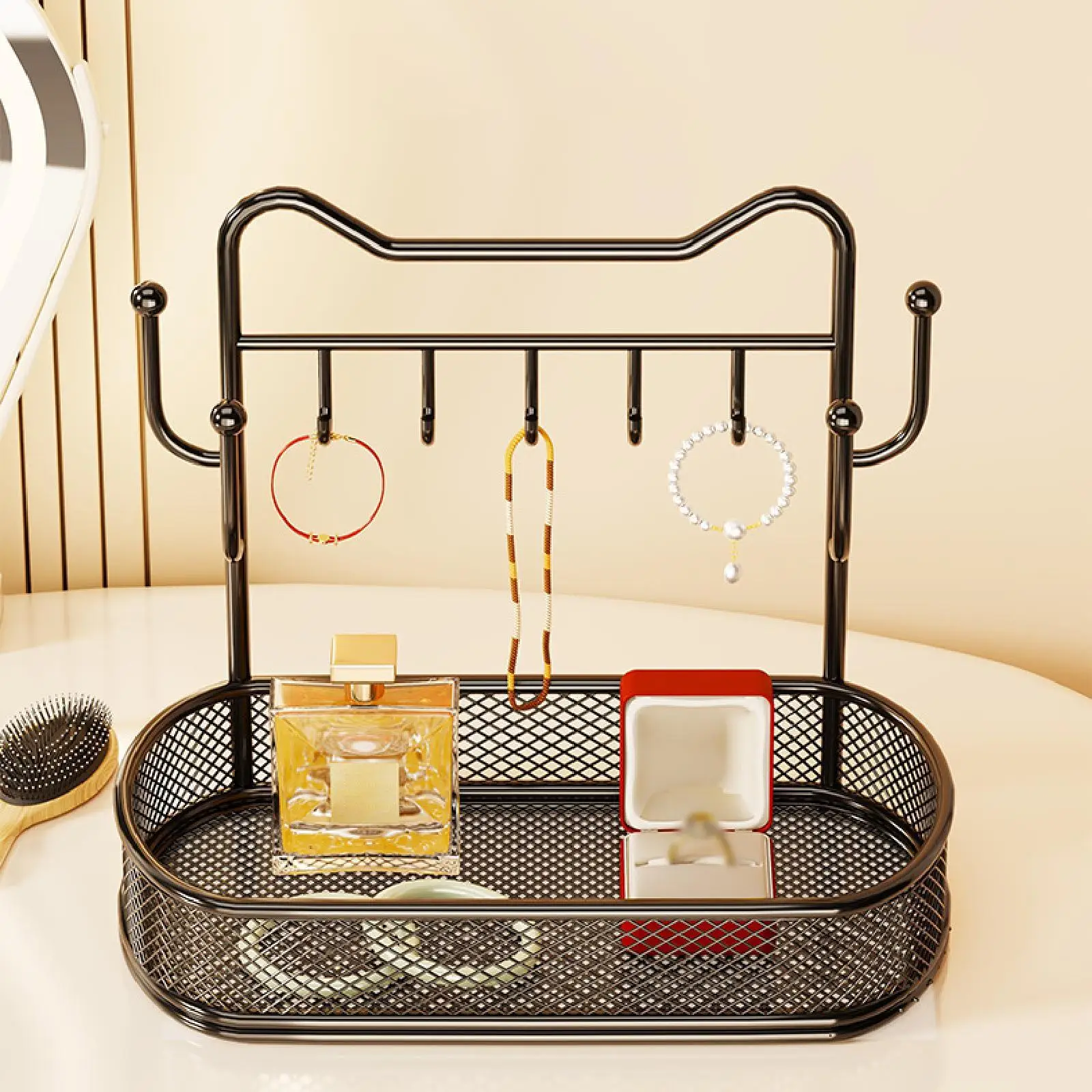 

Necklace Holder Jewelry Organizer Ornament Display Rack Jewelry Stand for Watches Earrings Hair Accessories Shows Tabletop