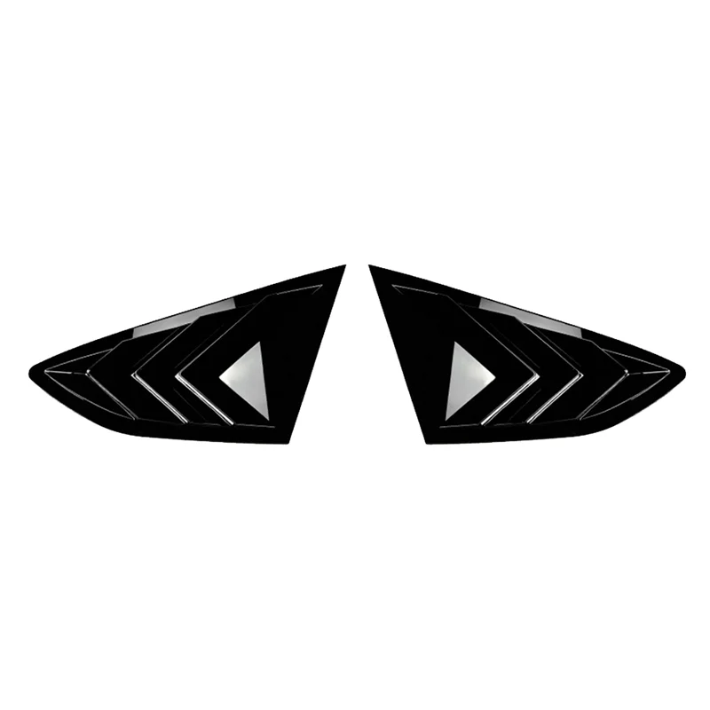 

Car Rear Triangular Window Louvers Shutters Blinds Cover Trim For A5 S5 F5 Sportback 4 Door 2017-2024 Glossy Black